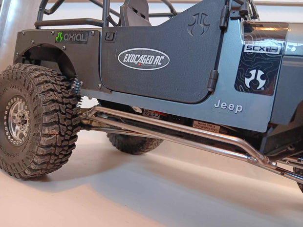 Deslizadores de roca ajustables y atornillados para Axial Racing SCX10 III Jeep Wrangler JLU